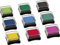 Heyda Stempelkissen Textil 9 Farben sortiert: gelb, rot, pink, himmelblau, dunkelblau, türkis, grün, dunkelgrün, schwarz