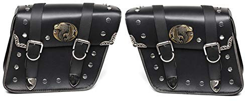 Sattelwerkzeugtaschen Linke und Rechte Tasche Motorrad-Satteltaschen aus PU-Leder