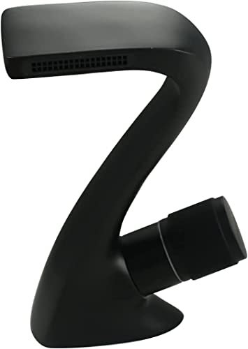SOLVEX Wasserhahn Bad,Modern Schwarz Massivem Messing Wasserfall Waschtischarmatur,Elegant Stil Chrom Mischbatterie Einhebel Kalt Warm Mixer Wasserhahn für Badezimmer,SP-12019-N-new