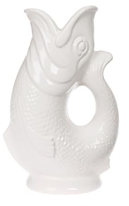 Gurgly Iconic Cotton Glug Jug Small 23cm 750ml – Fish Water Jug, Decorative Fish Vase, Ornament, Carafe