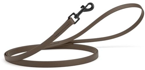 Dogline Biothane wasserdichte Hundeleine, stark beschichtetes Nylon-Gurtband mit schwarzen Beschlägen, geruchsdicht, leicht zu reinigen, hohe Leistung für kleine oder große Hunde, hergestellt in den