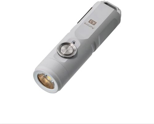 RovyVon A3 Gen 4 Keychain Flashlight- Super Bright 650 Lumens, USB C Rechargeable EDC Flashlight Water-Resistant, Lightweight- Ideal for Everyday Carry, Camping, Hiking, Emergency (Mao White)