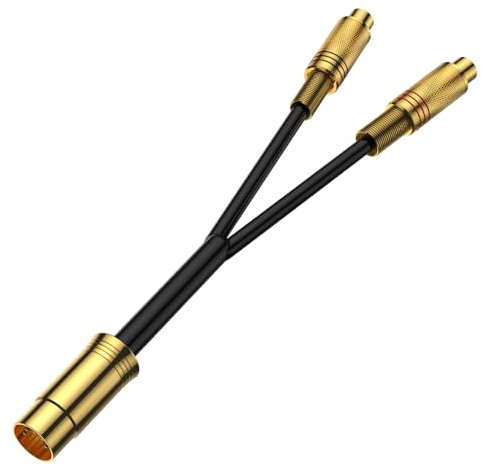 Viborg 5-poliges DIN-Stereo-Audiokabel mit 2 Cinch-Steckern Dieses Kabel eignet sich zum Anschluss verschiedener Audioquellen an B&O Naim Quad oder ähnliche Verstärker