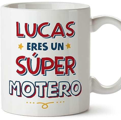 MUGFFINS Tazas Personalizadas para MOTERO hombre - En Español - Eres Súper - 11 oz / 330 ml - Regalo Personalizable original y divertido
