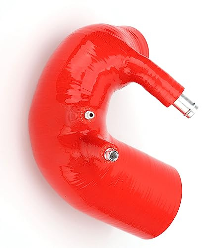 Sostituzione Kit Tubo Flessibile Aspirazione Silicone per Fiat Abarth 500 595 695 1.4L TurboJet 2008-2023(Rosso)