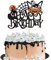 Xsstarmi 1 Pack Halloween Happy Birthday Cake Topper Glitter Jack and Sally Ghost Cake Pick Pumpkin Spider Web Cake Decorations for Halloween Theme Baby Shower Birthday Party Supplies