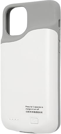 Fdit Protective Charging Case Rechargeable Lightweight Stylish Extended Battery Charging Case Overheat Protection 5.8 Inch for IPhone 11 Pro (White)