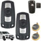 2 chiavi auto, telecomando per chiavi dell'auto, con 2 batterie LIR2025, compatibile con BMW Serie 1, 3, 5, 6, X1, X5, telecomando