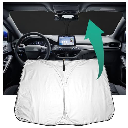 YEE PIN Focus MK4 ST Parasol Coche Compatible con Ford Focus Mk4 2018-2024 / Focus Active Plegable Auto Parasol Parabrisas Parabrisas Protección UV Polvo
