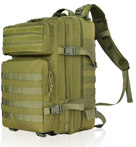 OUUTMEE 35L/45L Militärischer Taktischer Rucksack mit MOLLE-System, Wasserdicht Army Assault Tagesrucksack, Große Kapazität Wanderrucksäcke Militär Survival Rucksack für Wanderungen, Reisen, Camping