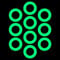 Xujuika Silikonring, im Dunkeln leuchtender Silikonring | 10 Stück Fluoreszierende Silikon-Zeltnagelringe | Multifunktionaler Erdspießkreis, Zeltdach-Nagelring für Outdoor-Camping, Wandern, Reisen