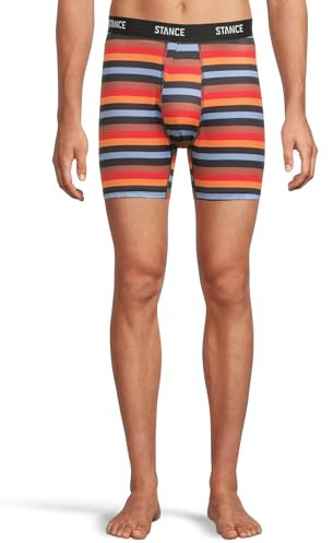 Stance Stacks Boxer Brief - Polyblend - Mid Support (Red, M)