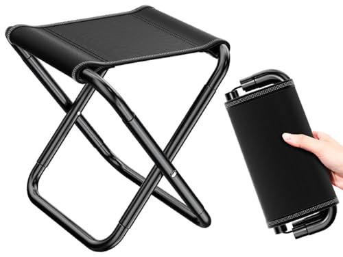 Guador Sgabello Pieghevole Campeggio Mini Da Esterno Sedia Portatile Adatto Per Pesca Spiaggia E Il Giardino Per Una Facile Conservazione