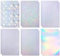 WMUVAZA Papel Adhesivo Holográfico, 12 piezas Papel Adhesivo Holográfico Transparente Película Holográfico A4 Película Autoadhesivo Impermeable 6 Modelos Autoadhesivo para Decoración