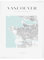 GP TONER Bilder Poster Vancouver Poster Geometrische Stil Wanddekoration Moderne Wandkunst Poster Design DIN A4 21x29,7 cm weißer Rahmen