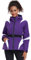 ALSOGO Damen Skijacken Wasserdicht Isoliert Snowboard Berg Kapuzen Schnee Mantel Jacke mit Gürtel Lila M