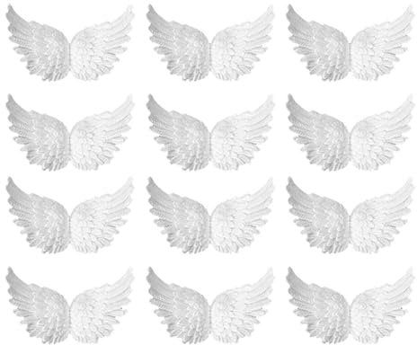 Crafts Angel Wings - Small Feather Ornament, White Mini Wings for Tree Decor | Hanging Chic Pendant, Angelic Crafts for Christmas Party Decorations