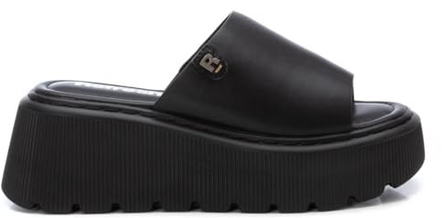 REFRESH - Sandalia Mujer Negro - Calzado Cómodo y Versátil - Moda casual - Modelo 17257601 (Talla 37)