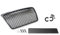 Kühlergrill Frontgrill Wabengrill kompatibel mit A4, B7 mit Kennzeichenhalter Für Modelle mit und ohne PDC (Park Distance Control) Adapter für PDC Sensoren sind nicht im Lieferumfang enthalten.