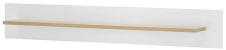 Furn.Design Wandboard in weiß matt und Scandi Eiche Wandregal skandinavisch 107 cm, Isgard
