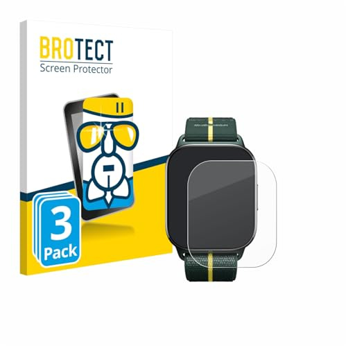BROTECT Schutzglas für Motorola Moto watch fit | 3 Stück Transparenter Displayschutz Made in Germany Schutzfolie Panzer Folie Glas 9H Anti-Fingerprint Einfache Montage Clear
