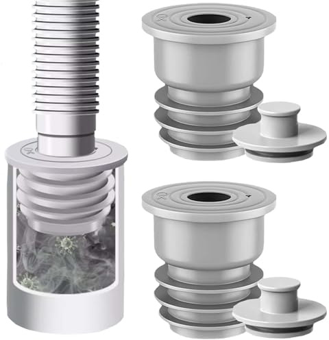 SVOCK 2PCS 35-40mm Silicone Washing Machine Waste Pipe Connector, Drain Pipe Seal Ring, Waste Pipe Seal, Shower Drain Smell Stopper Suitable for Bathroom, Kitchen, Washing Machine Drain Pipe