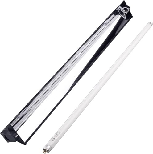 DERNORD Lampe UVB T5 pour reptile – 25,4 cm, 25,4 cm, 24 W, 61 cm, bande lumineuse UVB haute puissance UVB pour tortue dragon barbu