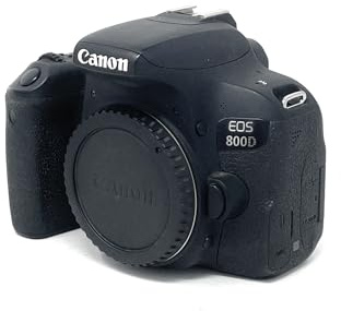 Canon EOS 800D - Cámara réflex de 24.2 MP (Pantalla táctil de 3.0'', NFC, Dual Pixel CMOS AF, Bluetooth,45 Puntos AF, 6 fps, Full HD, WiFi) Negro - Solo Cuerpo