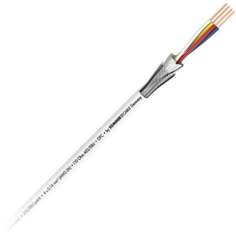 Sommer Cable 4x 0,14mm² DMX AES/EBU Kabel SC-Semicolon 4 Kabel-Ø 5,20mm - 520-0140 (1m+, PVC weiß)