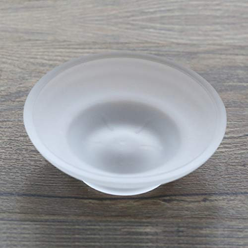 YUYUE21 runde Seifenschale aus Glas, Aufbewahrungsschale, transparent, Zubehör für Dusche, Badezimmer, Hotel Matt