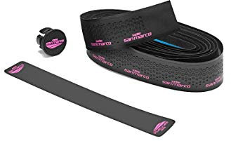 Selle San Marco Unisex – Erwachsene Presa Corsa Team Lenkerband, Black/hot pink, Unisize