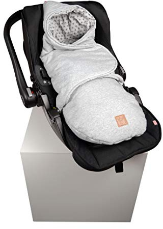 Kaiser 6530623 Sommer Einschlagdecke Caroline Jersey Star, Fb. light grey, Perfekt für warme Tage geeignet, 0-12 Monate