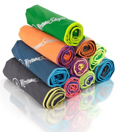 NirvanaShape Asciugamano Microfibra | 14 colori | 8 taglie | Asciugatura Rapida, Leggero, Assorbente | Asciugamano da Viaggio/Asciugamano da Bagno | Ideale per Viaggi, Spiaggia, Yoga, Sauna