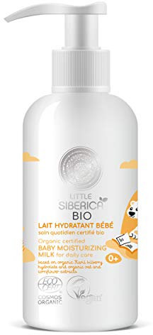 Natura Siberica Little Siberica. Leche Hidratante Orgánica Certificado Bebé para el Cuidado Diario, 250 ml