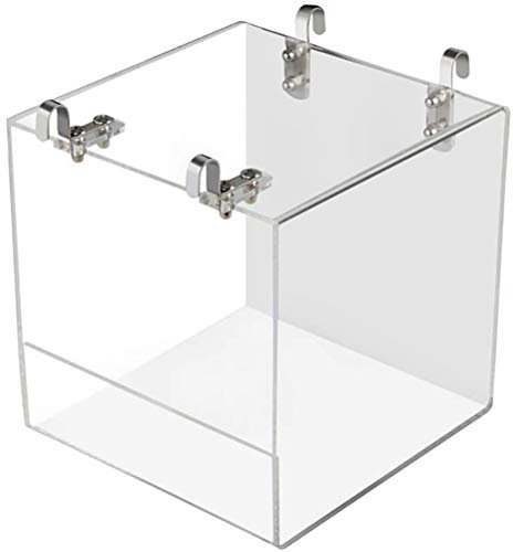 Yumira Vogelbadewanne aus Acryl, Bad Duschkasten mit Haken Vogelkäfig Vogel Badehaus Zubehör Vögel Papageien Nymphensittich