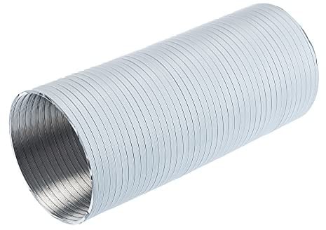 Steinberg14 Aluminium 120mm Flexible Ducting 1.5m - 4.7 inch Ducting for Air Conditioner - White Extractor Tube - Tumble Dryer Pipe - Duct for Cooling Ventilation and Air Conditioning Systems