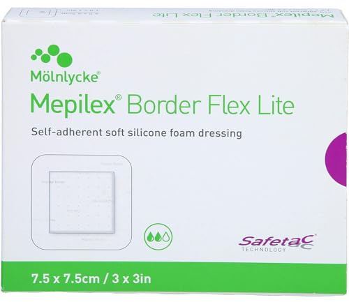 MEPILEX Border Flex Lite Schaumverband 7,5x7,5 cm 5 Stück