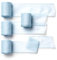 CHUQING 38mm x 4,5m Chiffonband Geschenkband Blau Schleifenband Hochzeit Festival Bänder Stoff Dekoband,Hellblau,4 Rollen