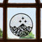 PIAOLGYI Acotar Velaris Sonnenfänger-Aufkleber, Motiv: Nachtplatz/Akotar inspirierter Regenbogen-Sonnenfänger, 2 Stück, Sternengebirge, Nachtplatz, Dornen und Rosen, abnehmbarer Fensteraufkleber, 15,2