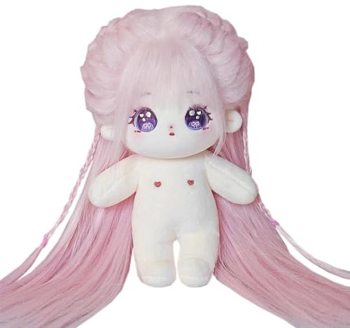 niannyyhouse 20cm Plüsch Puppe Lange Haare Mädchen Humanoide Gefüllte Körper kein Attribut 8 Normaler Körper Tragbare Kleidung Dress Up Geschenke (a-41-with Skelett)