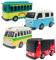 SHDIEHJFMLDH 4 Stück Mini Bus Spielzeug,Mini Pull Back Spielzeugautos,Bus Modell,Spielzeugautos Set für Freunde und Kinder, Lernspiel, Geburtstagsparty-Geschenk