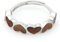 NaturSchatulle Holzschmuck Love Hearts Ring Holz aus 925 Silber Verstellbar Holzring mit Holzeinlage Schmuck Geschenk für Frauen