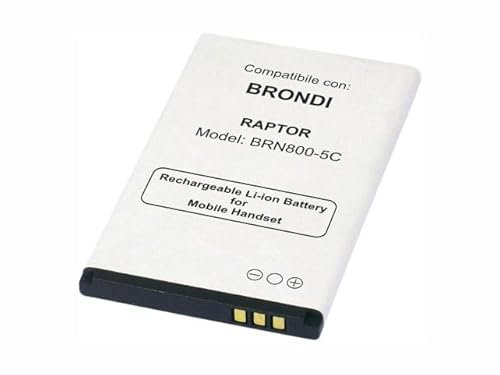 MOVE Batteria SPECIFICA PER BRONDI RAPTOR Li-ion 3.7V 950 mAh Sostiuisce perfettamente: (Model:BRN800-5C) -ATTENZIONE: CONTROLLARE CHE IL CODICE PRODOTTO COINCIDA CON QUELLO DELLA BATTERIA DA SOST