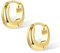 Creolen Gold Kleine Ohrringe Damen, 14 Karat Vergoldet Silber 925 Ohrringe Oval Creolen Klobig Dick Leicht Breite Große Ohrringe Gold 925 Knorpel Huggie Kreolen Klein Mini Creolen 16mm Damen Frauen