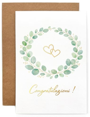 YISCOKO Tarjeta de felicitación de boda Tarjeta de boda Incluye sobre