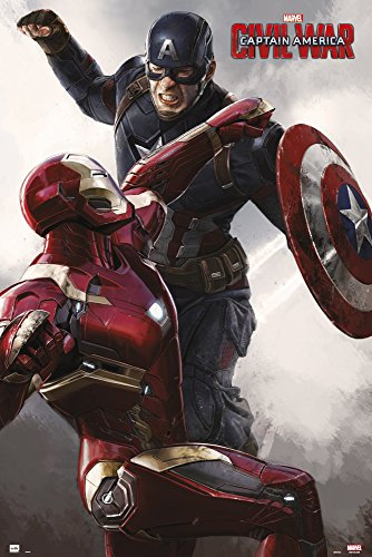 Captain America - Civil War - Cap vs Iron Man - Marvel Film Kino Poster 61x91,5 cm