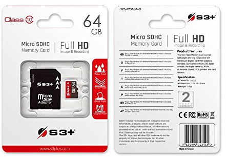 64gb S3 Microsdxc C10 with SD Adap