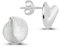 Vinani Damen Ohrstecker 925 Silber - Kreis Design rund gebürstet - Ohrringe aus 925 Sterling Silber für Frauen - 2OPH