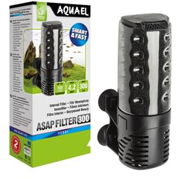Aquael Internal Aquarium Filter ASAP - Works well in shallow water – perfect for aqua-terrariums, High-performance, efficient water filtration (Filtr ASAP 300 (Aquarium up to 100L))