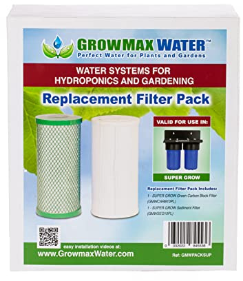 Pack Filtros Super Grow 800. Pack de 2 Filtros de alta capacidad. Ideal para uso en pequeños jardines, viveros y cultivos. GrowMax Water.